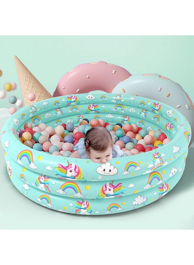 Jasonwell Inflatable Baby Kiddie Pool - Kids Paddling Pool Toddler Baby Swimming Pool Blow Up Ball Pit Pool Infant Wading Pool For Backyard (51In Unicorn) - Image 4
