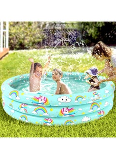 Jasonwell Inflatable Baby Kiddie Pool - Kids Paddling Pool Toddler Baby Swimming Pool Blow Up Ball Pit Pool Infant Wading Pool For Backyard (51In Unicorn)  - Image 5