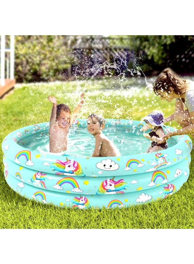 Jasonwell Inflatable Baby Kiddie Pool - Kids Paddling Pool Toddler Baby Swimming Pool Blow Up Ball Pit Pool Infant Wading Pool For Backyard (51In Unicorn) - Image 5