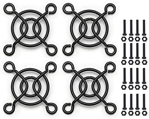 Easycargo 4pcs 25mm Fan Grill Guard Black with Screws + Nuts (4 Pack) - Image 5