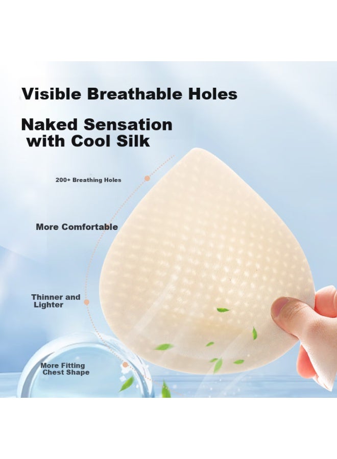 Gujin Women's Summer Breathable Hollow Cup Bra Push-up Side Breast Support Wire-free Fixed Cup Bra - Image 4