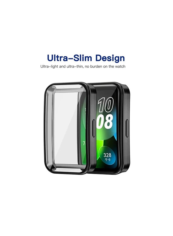 O Ozone [2 Pack] Protective Cover For Huawei Band 8 | Huawei Band 9,TPU Case with Screen Protector Full Screen Bumper Frame- Black/Army Green  - Image 5