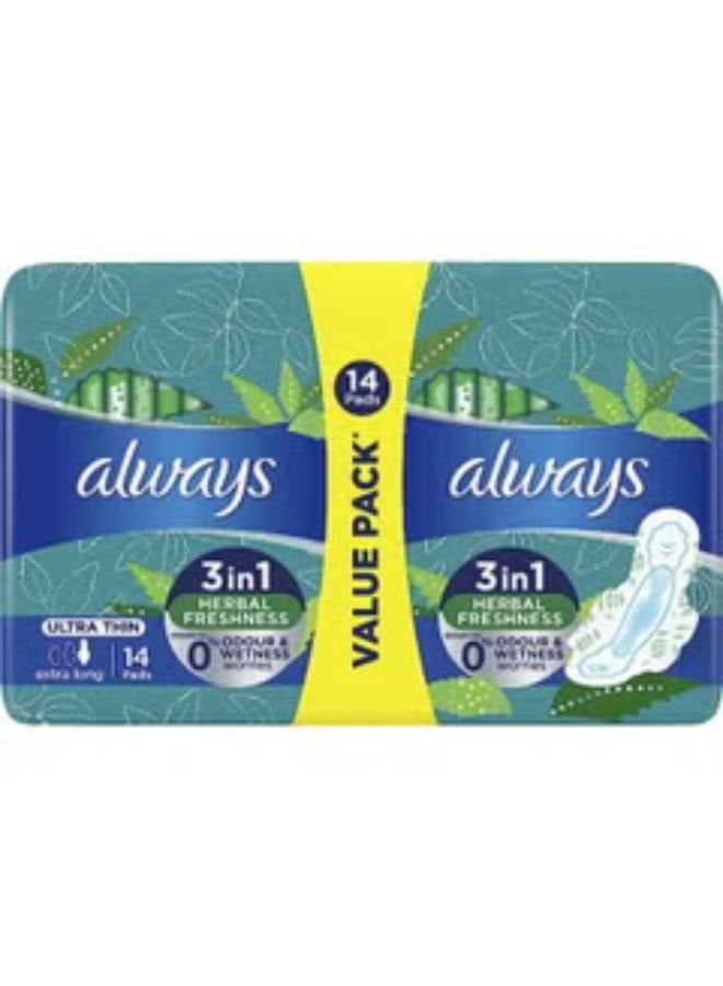 Always Ultra Thin Extra Long Pads 14pcs 