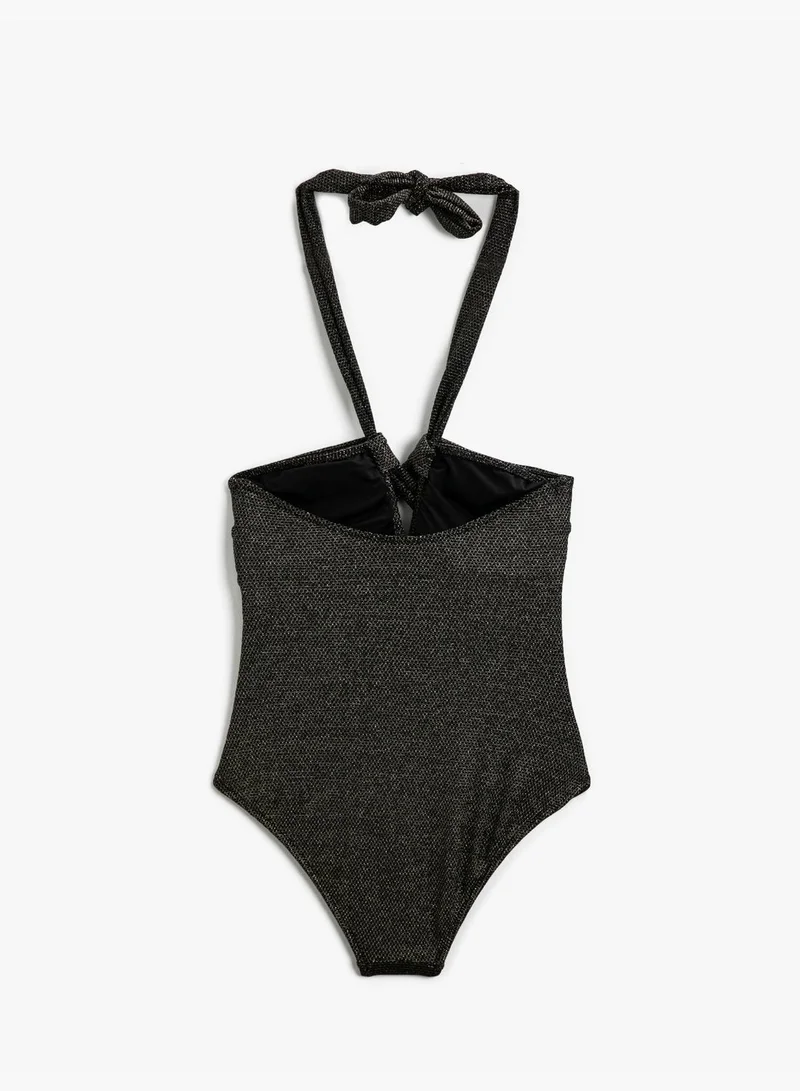 KOTON Metallic Swim Suit