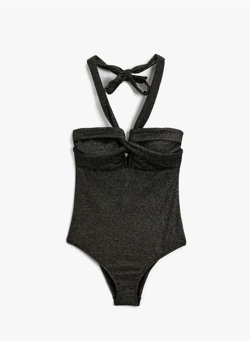 KOTON Metallic Swim Suit