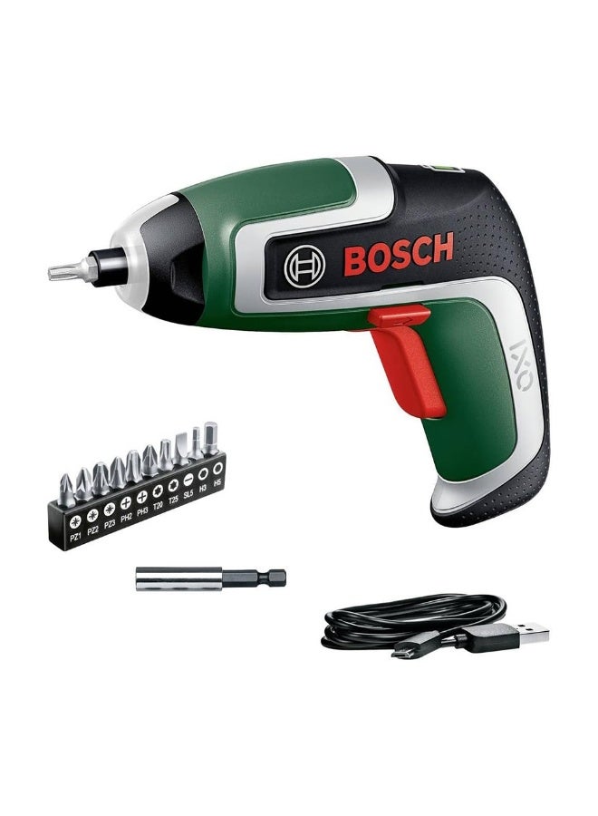 BOSCH Compact Cordless Screwdriver IXO (7th Generation; 3.6V; 2.0Ah; 5.5Nm; With Micro-USB Cable; Compatible with IXO-Collection Attachments; Screws up to 190 Screws; in Storage Box)-06039E0000 - Image 1