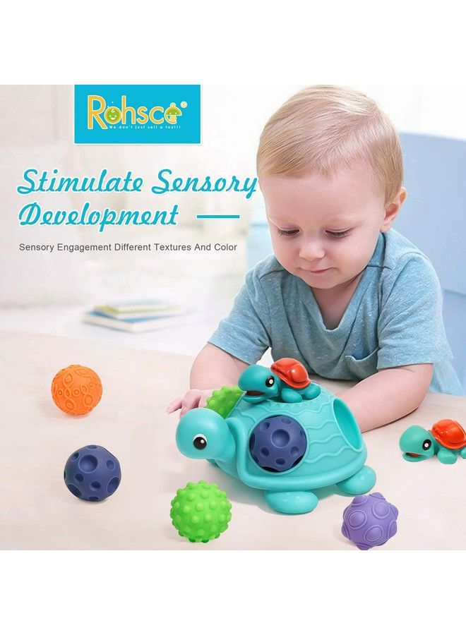 ROHSCE Sensory Balls Montessori Toys For Babies 6 12 Months Baby Sensory Toys Turtle Toys Bright Color Textured Multi Soft Balls Bpa Free Balls For Toddlers 1 3 Teething Gifts - Image 3