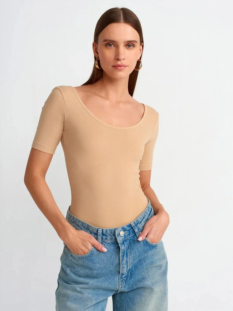 ديلفين Dilvin Women's Slim Fit Cotton Jersey Jumpsuit