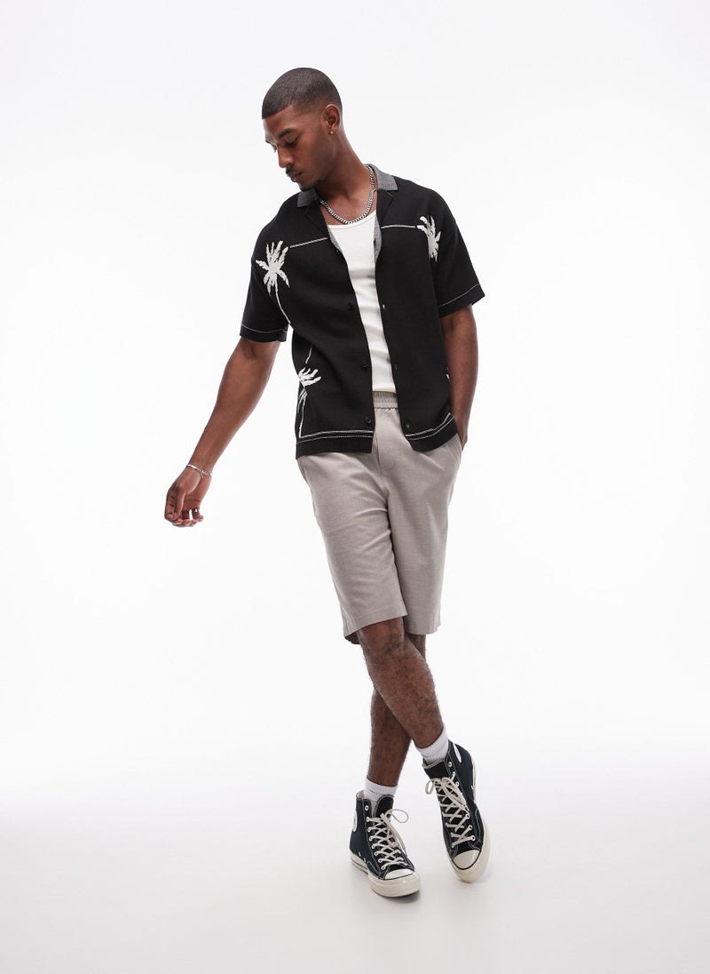 TOPMAN Palm Embroidery Polo - Image 4