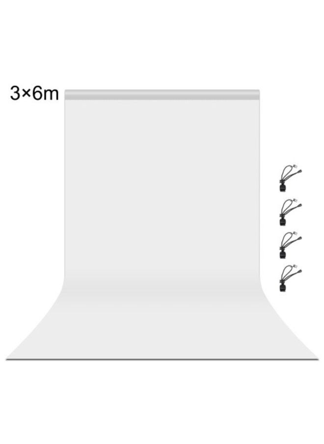 بولوز PULUZ 3m x 6m التصوير الفوتوغرافي سمك خلفية الصورة استوديو خلفية القماش خلفية (أبيض)  - Image 1