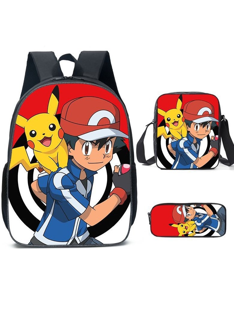 Pokemon Pokemon Three-piece Student Backpack 40*30*15cm 