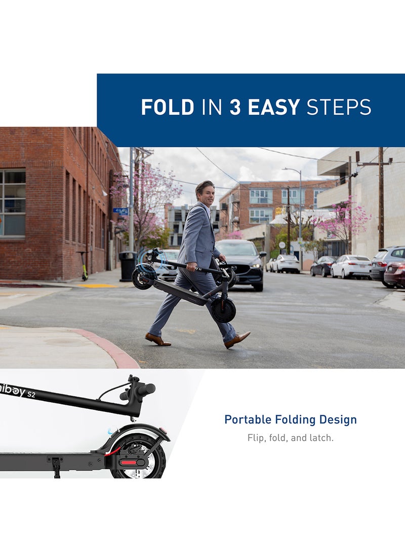 HIBOY S2 folding electric scooter || Range 27 KMs|| Top Speed 30 KM/H || for adults || with double braking system & App  - Image 5
