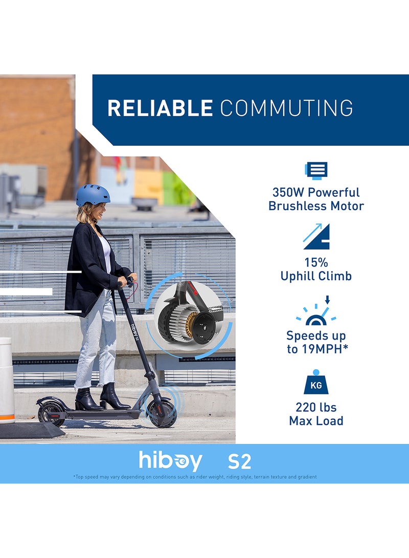 HIBOY S2 folding electric scooter || Range 27 KMs|| Top Speed 30 KM/H || for adults || with double braking system & App  - Image 2
