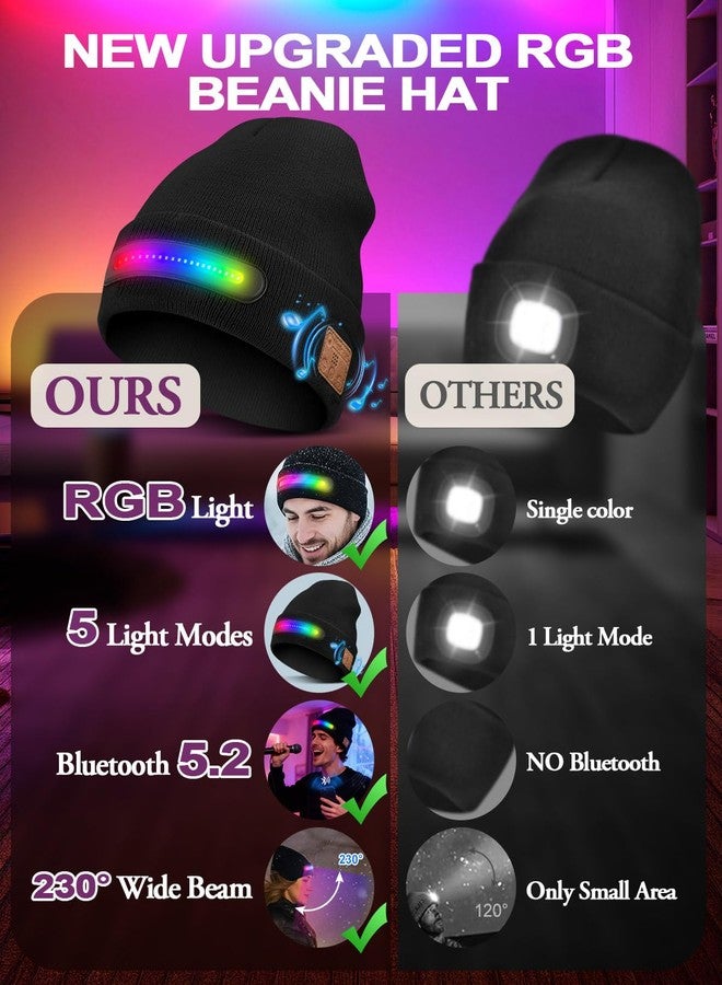Maraiss Bluetooth Beanie Hats, Gifts Ideas for Men Women Mom Dad Wife Husband Boyfriend Valentine Birthday Black - Image 3