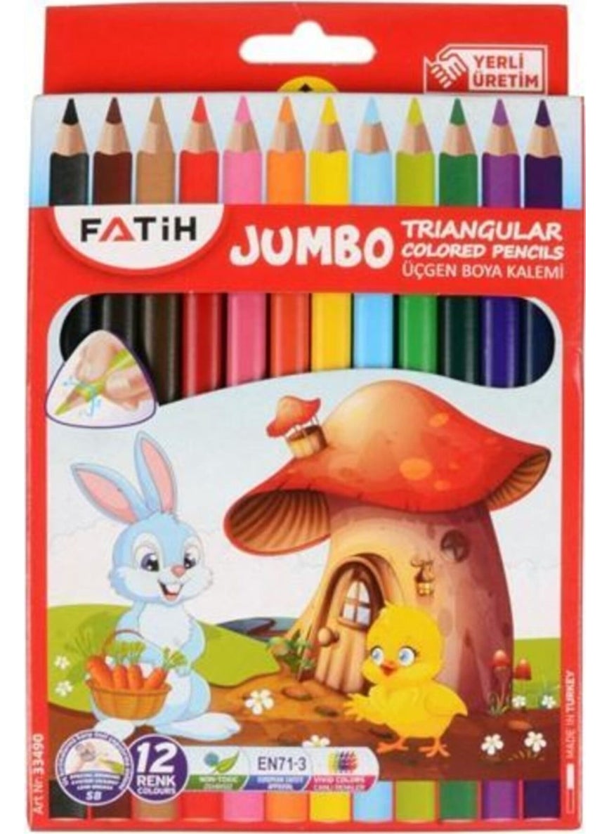Fatih Triangle Jumbo Dry Paint 12 Pack 