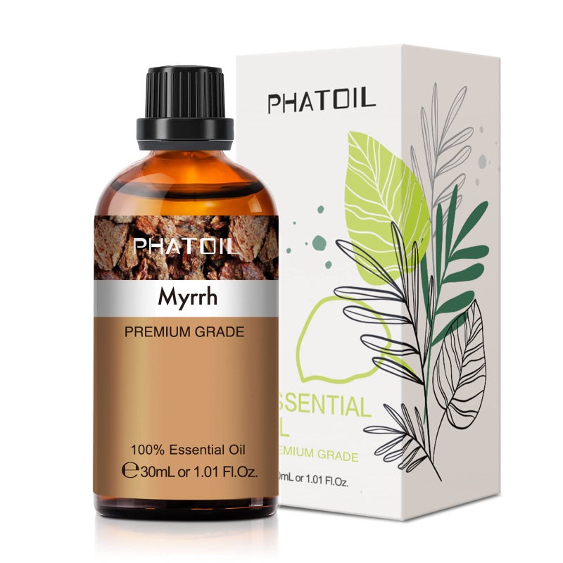 PHATOIL Myrrh 3.38fl.oz Essential Oil, PHATOIL Pure Aromatherapy Oils for Diffuser, Humidifier, Perfect for DIY Soap, Candle, Bath Bombs Making(100ml) - Image 1