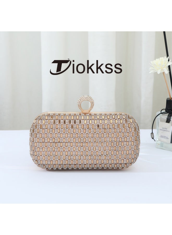 Tiokkss Elegant Shoulder Bag with Rhinestones - Versatile Women's Evening Clutch for Gala & Formal Dresses  - Image 1