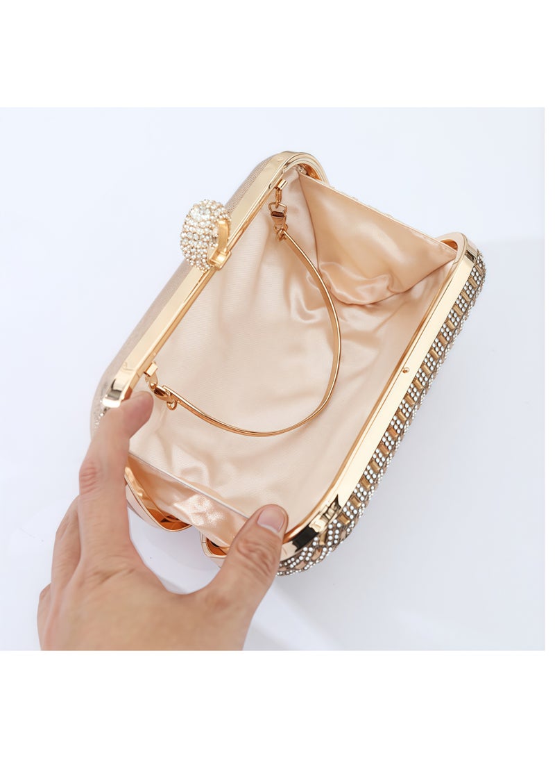 Tiokkss Elegant Shoulder Bag with Rhinestones - Versatile Women's Evening Clutch for Gala & Formal Dresses  - Image 4