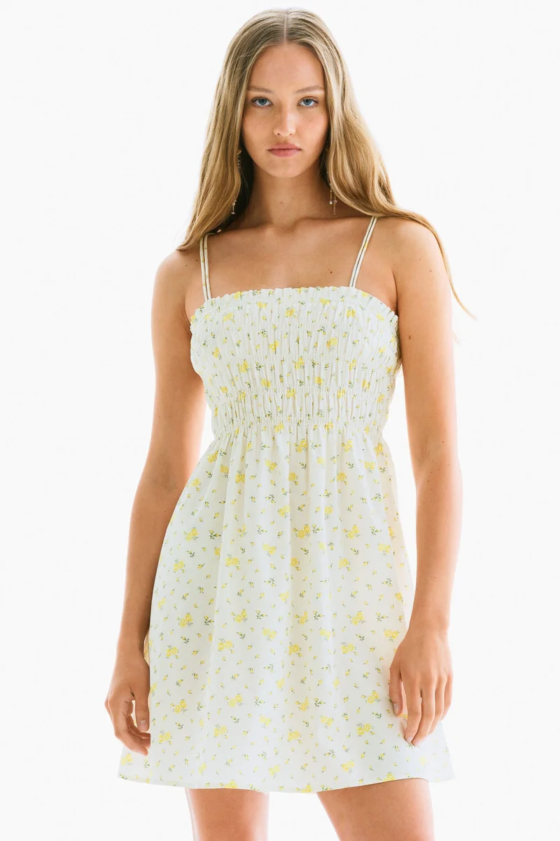 H&M Smocked-bodice cotton dress