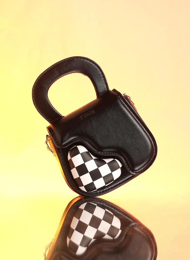 Haute Sauce The Micro Pillow Heart Sling Bag - Onyx Black