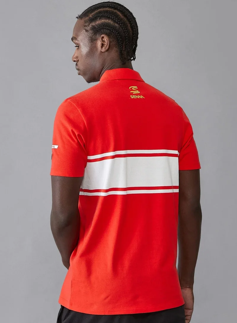 Ayrton Senna AS FW MENS LEGACY PATCHWORK POLO