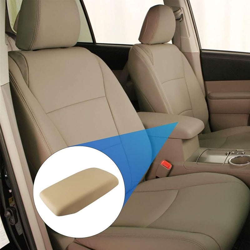 VANJING Leather Center Console Armrest Lid Kit for Toyota Highlander 2008-2014 - Beige - Image 5
