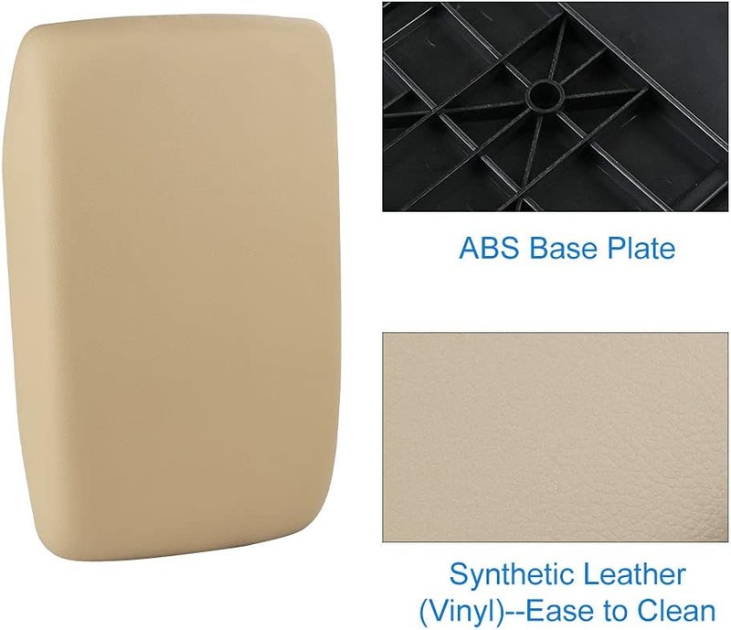 VANJING Leather Center Console Armrest Lid Kit for Toyota Highlander 2008-2014 - Beige - Image 3