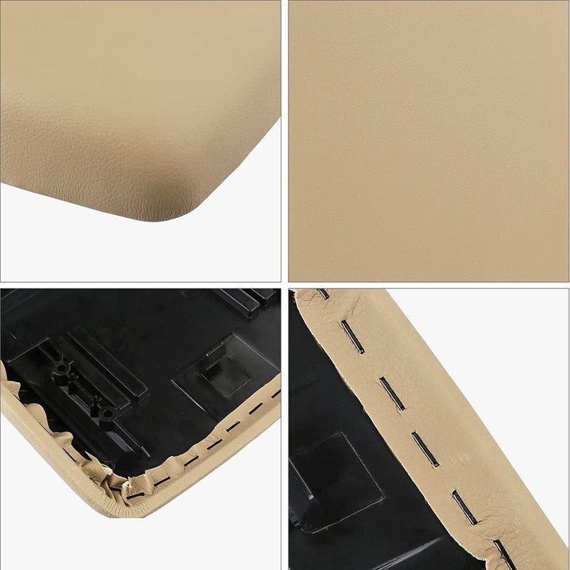 VANJING Leather Center Console Armrest Lid Kit for Toyota Highlander 2008-2014 - Beige - Image 4