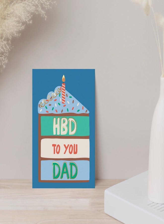 Sweetzer & Orange Birthday Card for Dad – 5x7 Happy Birthday Cake Design with Gold Foil, Kraft Envelope & Gold Seal - Image 5