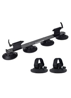 FOVNO road mountain bike vacuum adsorption car car roof rack suction type carrying frame wholesale Two-car version Black