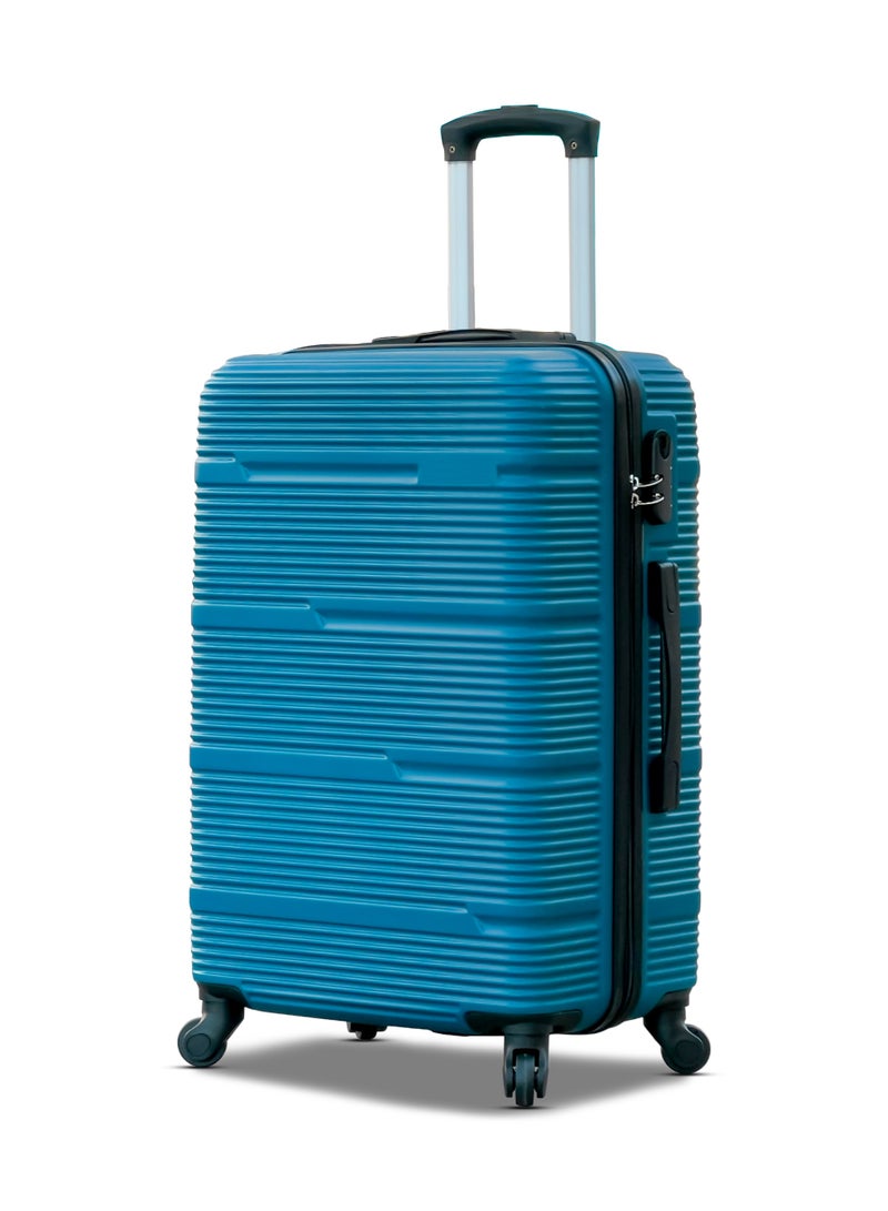 ZAAPPY Hard Shell Horizon Line ABS Lightweight 24 Inch (20-25kg) Luggage, Combination Lock Suitcase - Image 1