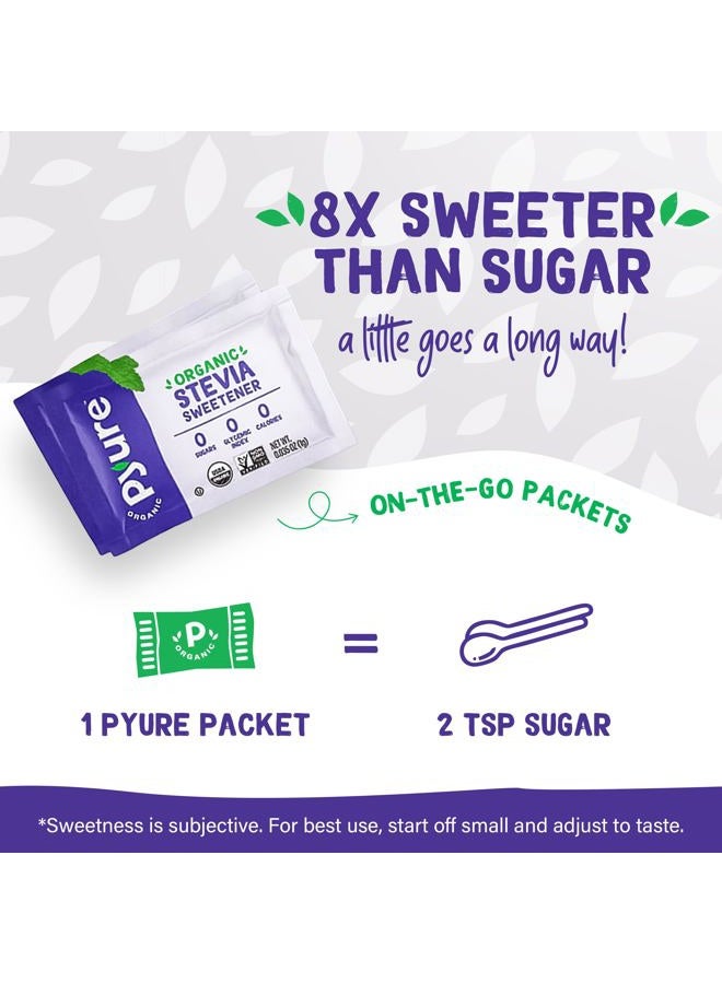 Pyure Organic, Stevia Sweetener, Natural Stevia Packets, 80 Packets Count, Granulated Sugar Substitute, Diet Friendly, Stevia Sachets 80 Count - Image 2