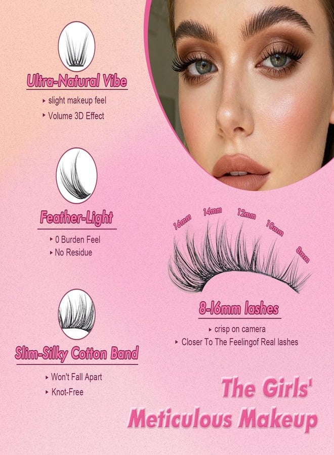 GOSECT Lash Extension Kit DIY 400pcs Lash Clusters Eyelash Extension Kit,Individual Lashes Kit with Lash Bond and Seal, Lash Tweezers for Self Use (30D&40D, 400pcs, 8-16mm, Kit) - Image 3