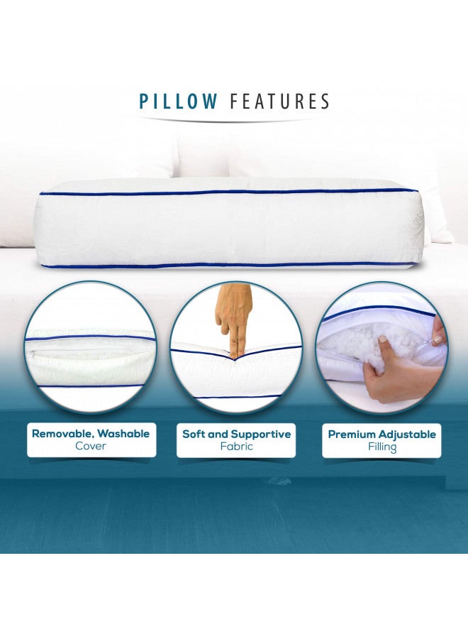 Nature's Guest Nature's Guest Adjustable Cervical Neck Roll Bolster Pillow, Better Than Memory Foam Pillow, Neck Pillow for Sleeping, Cervical Cylinder Pillow for Spine Back, Neck Pain, Travel Pillow Leg Bed Pillow  - Image 5