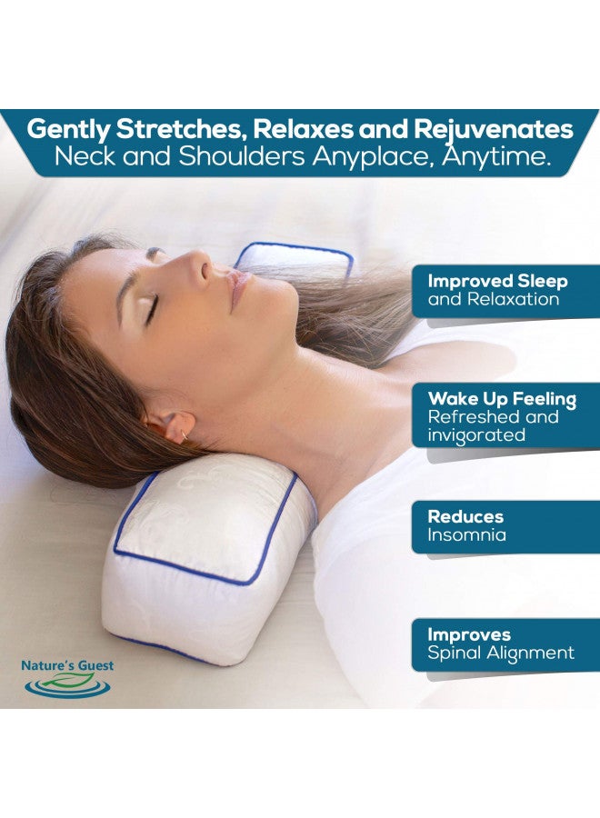 Nature's Guest Nature's Guest Adjustable Cervical Neck Roll Bolster Pillow, Better Than Memory Foam Pillow, Neck Pillow for Sleeping, Cervical Cylinder Pillow for Spine Back, Neck Pain, Travel Pillow Leg Bed Pillow  - Image 2
