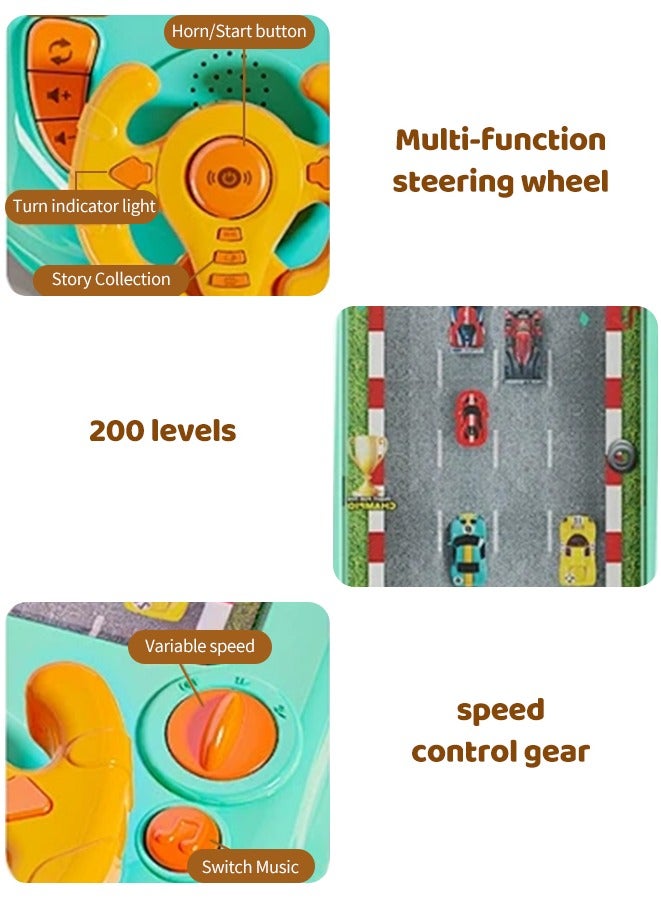 Musical Steering Wheel Toys Toddler Simulated Driving Racing Car Game with Sound Age 3+ Year Old, Interactive Educational Learning Race Car Toy for Boys and Girls Birthday Gift  - Image 3