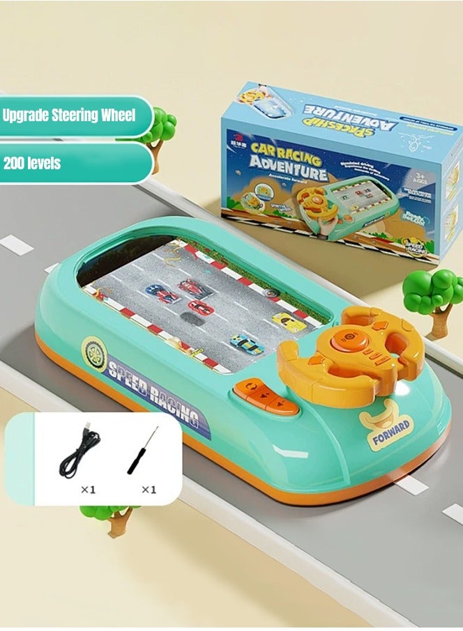 Car Racing Musical Steering Wheel Toys Toddler Simulated Driving Racing Car Game with Sound Age 3+ Year Old, Interactive Educational Learning Race Car Toy for Boys and Girls Birthday Gift - Image 1