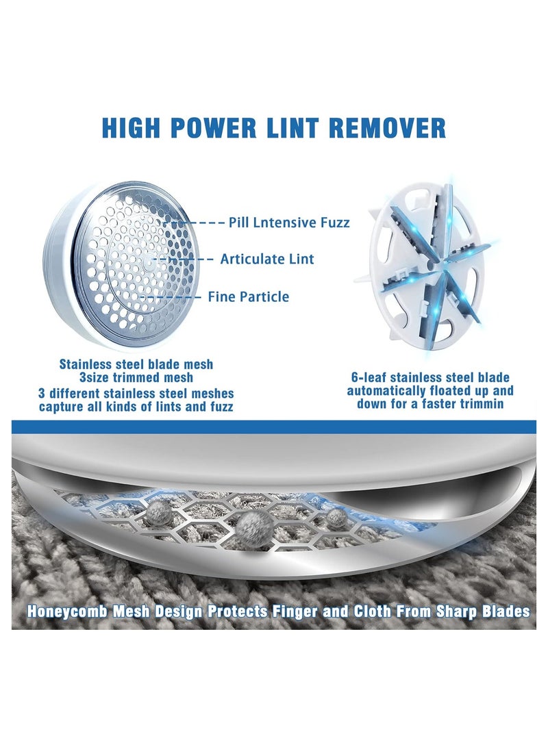 SOLARAE Fabric Shaver Defuzzer, Rechargeable Lint Remover, Portable Fuzz Remover Effectively Remove Fuzz and Hair Ball for Furniture Couch Carpet Curtain Clothes, Pills Pilling Trimmer - Image 4