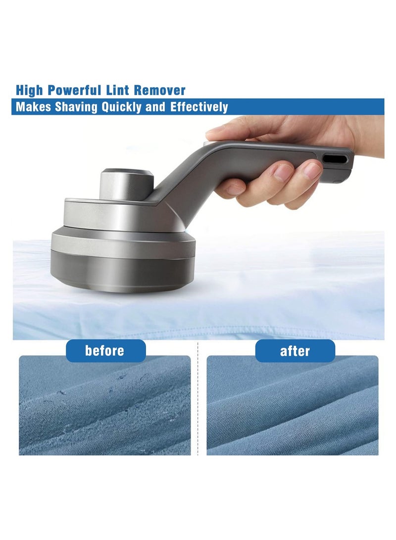 SOLARAE Fabric Shaver Defuzzer, Rechargeable Lint Remover, Portable Fuzz Remover Effectively Remove Fuzz and Hair Ball for Furniture Couch Carpet Curtain Clothes, Pills Pilling Trimmer - Image 2