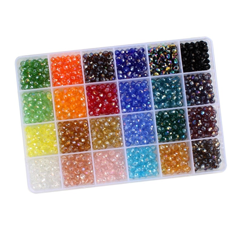 1200Pcs Glass Crystal Seed Chip Beads Gemstone Beads Loose for - Image 1