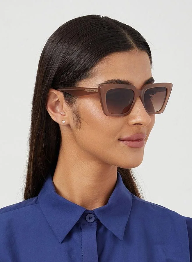 30Sundays 30SUNDAYS EMBER,Women Sunglasses, Cat Eye Sunglasses, UV Protection: UV400 (Beige,Brown)