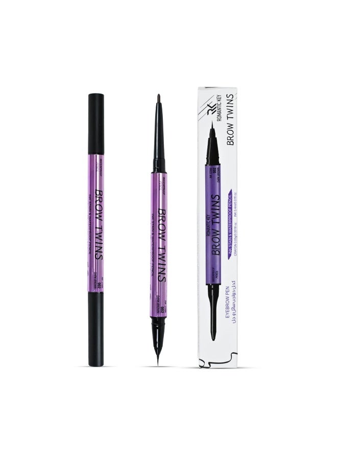 romantic key Waterproof Long Lasting Eyebrow Pencil  Dark Brown - Image 1