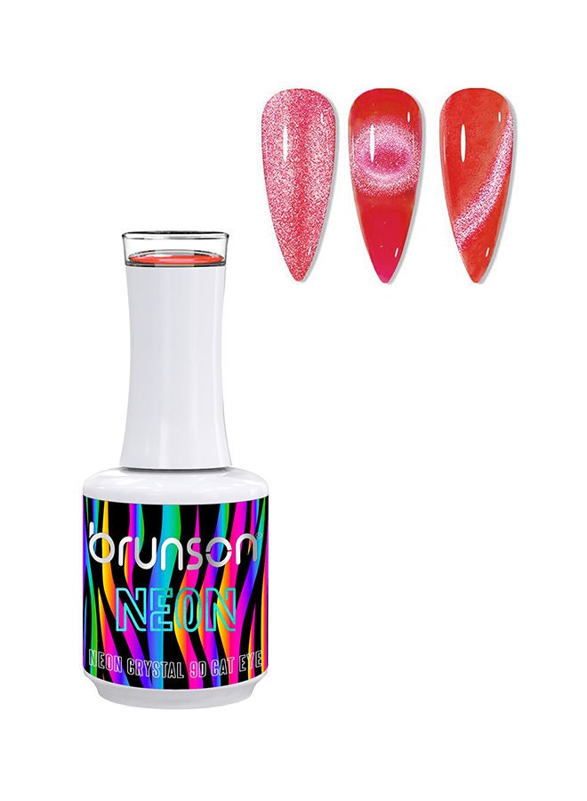 brunson Gel Polish 15ml Neon Crystal 9D Cat Eye Gel Nail Polish Sparkly Diamond Gel Effect Magnetic French Manicure Pedicure Soak Off UV LED Gel Polish Salon Quality Chip Resistant Nail Extensions Nail Art - Image 1