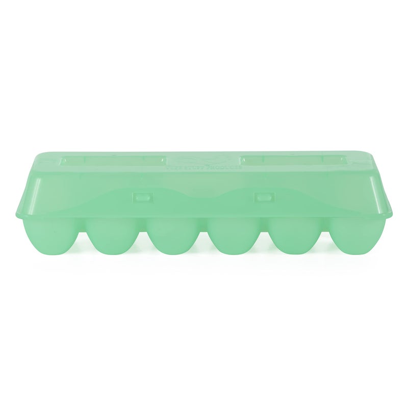 Tuff Stuff TS-ETS12 Reusable Carrier Washable Storage Container Empty Plastic Chicken Egg Carton Tray with Lid, 12 Eggs, Green - Image 3