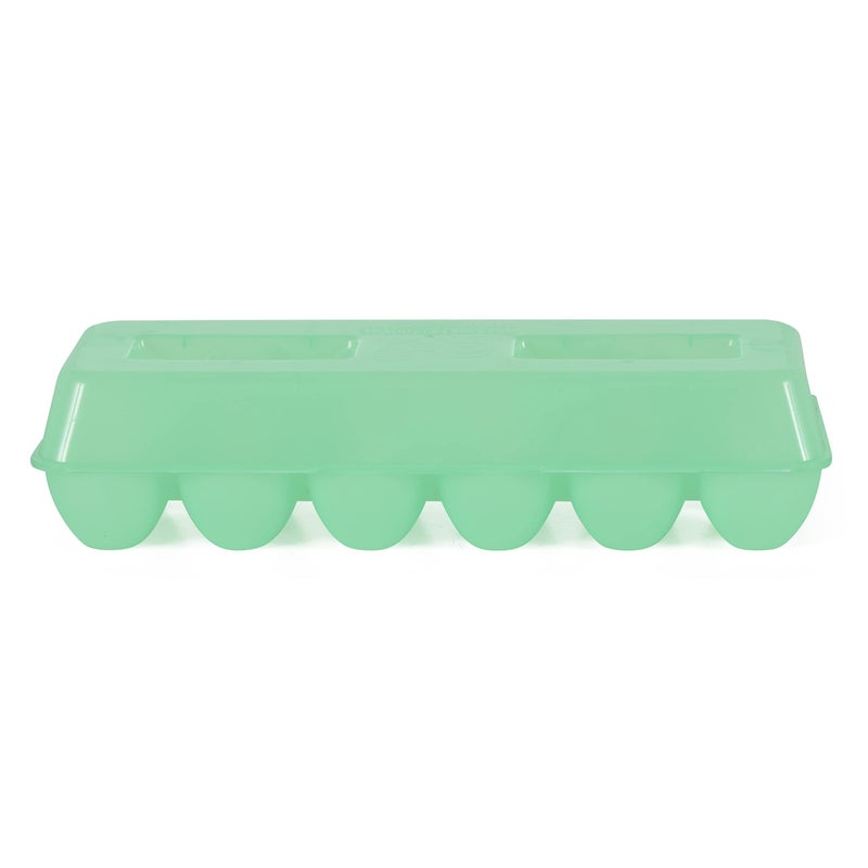 Tuff Stuff TS-ETS12 Reusable Carrier Washable Storage Container Empty Plastic Chicken Egg Carton Tray with Lid, 12 Eggs, Green - Image 4