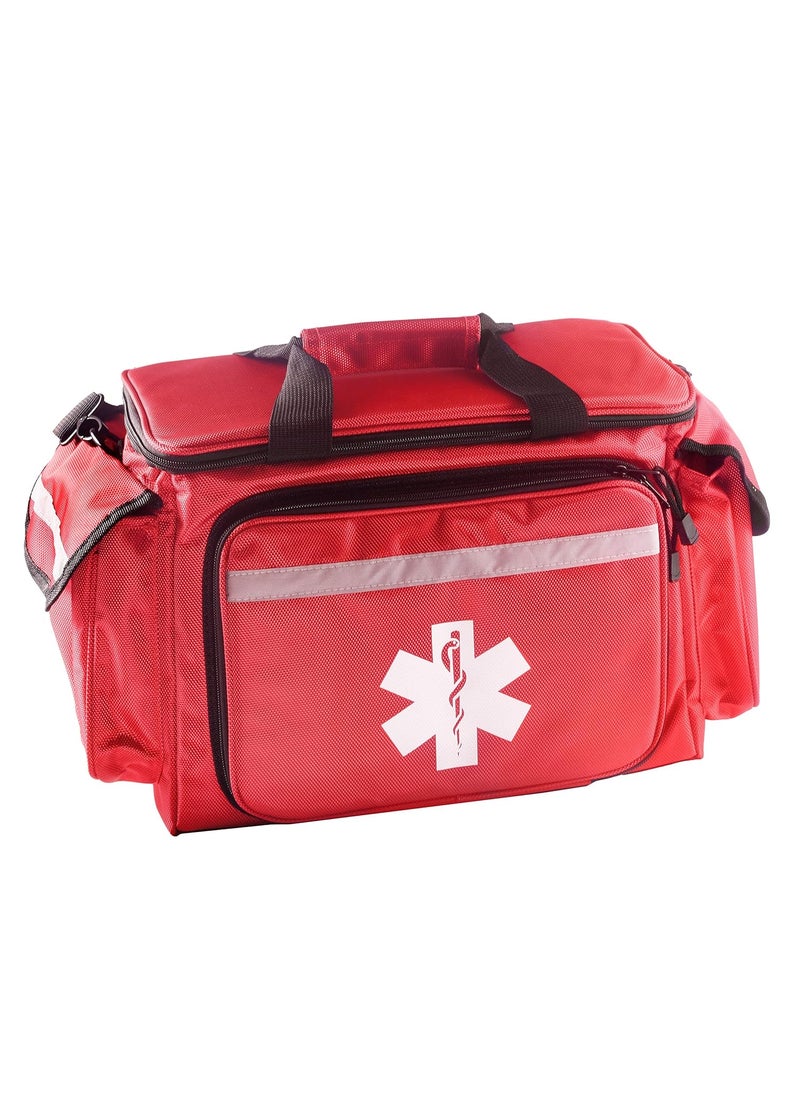 PRIMACARE Primacare KB-1088 EMT First Responder Trauma Bag | Empty Deluxe EMS Shoulder Bag | Professional First Aid Kit Bag with 4 Large Compartments for Emergency Medical Supplies 