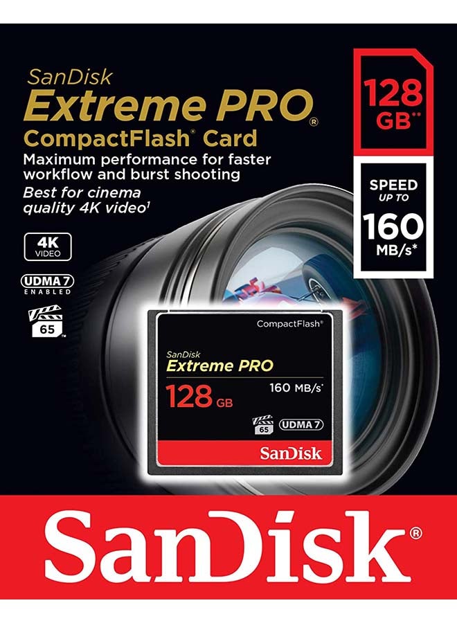 sandisk Extreme PRO CF 160MB/s 128 GB VPG 65, UDMA 7 128 GB Read Speed 160 MBps SDCFXPS-128G-X46 - Image 5