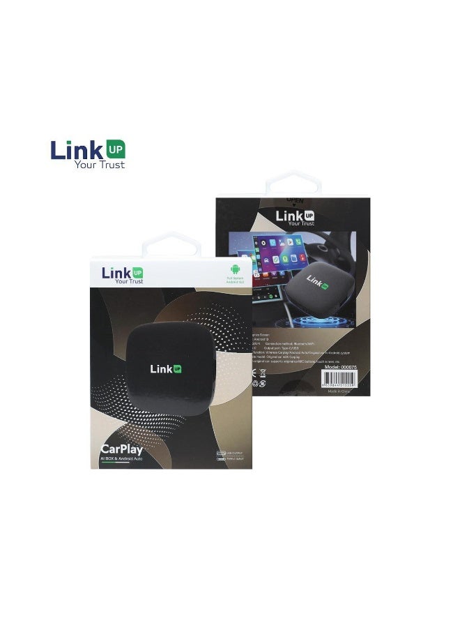 LINKUP CarPlay RAM 4GB transforms your car screen into an Android 13 system, supporting YouTube, Netflix, and Google Maps. It's compatible with wireless, Bluetooth, and wired systems. - Image 2