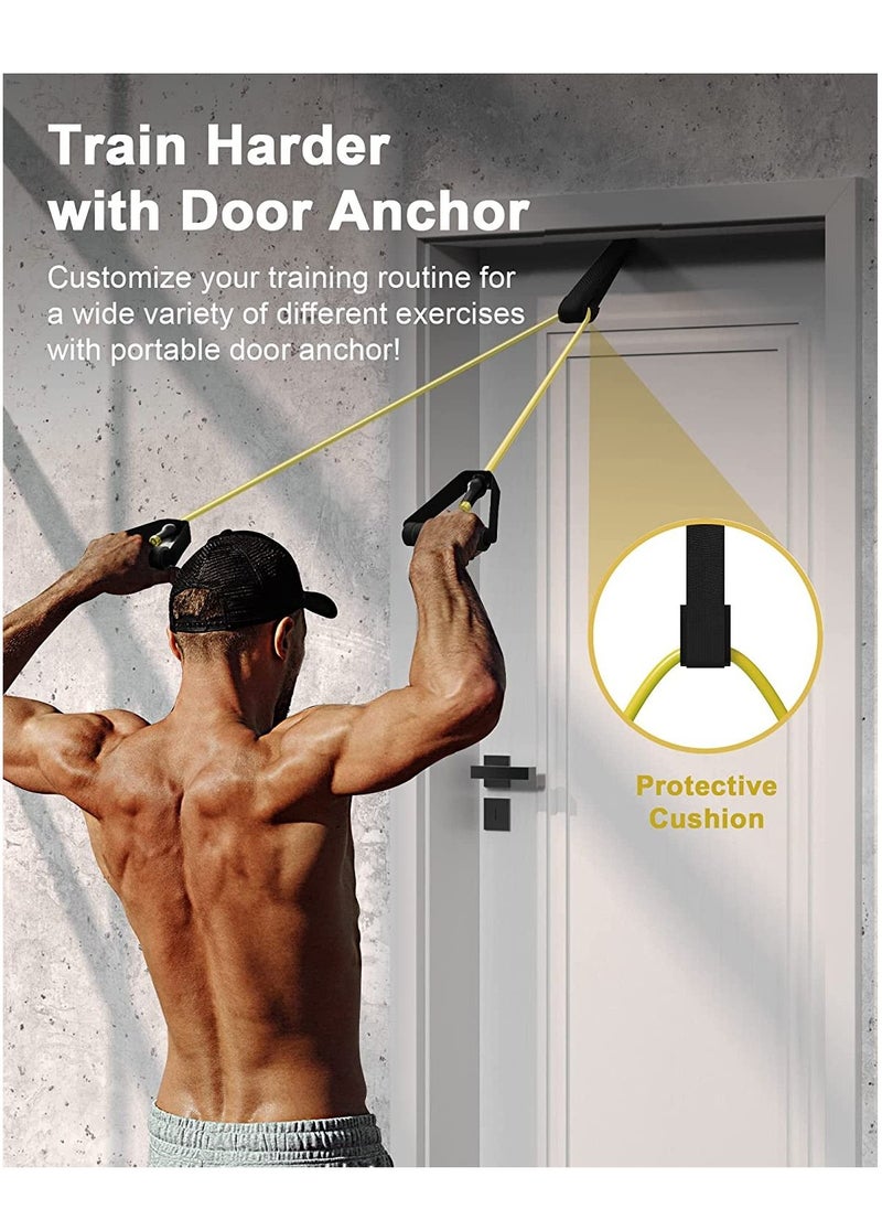 Generic - Pull String For Fitness And Aerobics With Door Anchor 4-6 LB, Yellow - Image 1