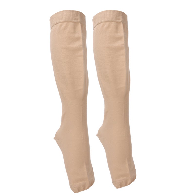 جوارب ضاغطة عالية الركبة مقاس 5XL 23-32 مم زئبق – دعم فعّال للتدفق الدموي – جوارب مقاومة للوريدات الورقية غير الانزلاقية مريحة للرجال والنساء أثناء الوقوف لفترات طويلة واستعادة ما بعد الجراحة - Image 2
